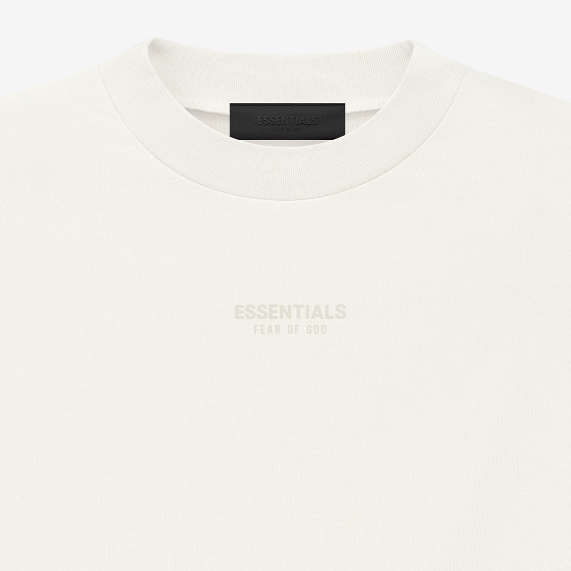 Fear of God Essentials Applique Logo Drop Shoulder Tee Cloud Dancer (Oversized)