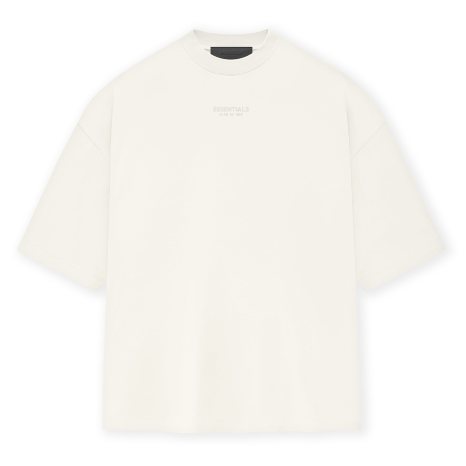 Fear of God Essentials Applique Logo Drop Shoulder Tee Cloud Dancer (Oversized)