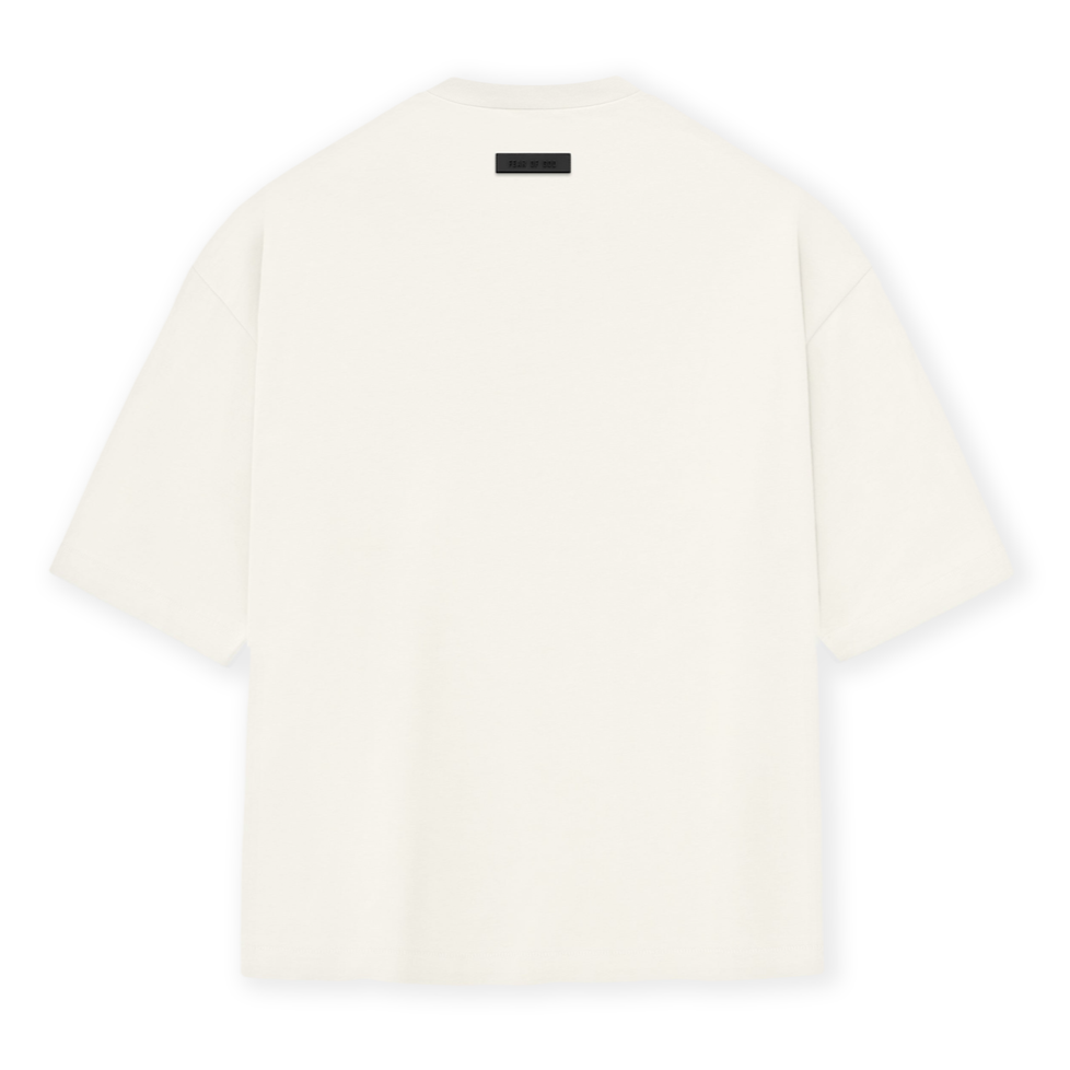 Fear of God Essentials Applique Logo Drop Shoulder Tee Cloud Dancer (Oversized)