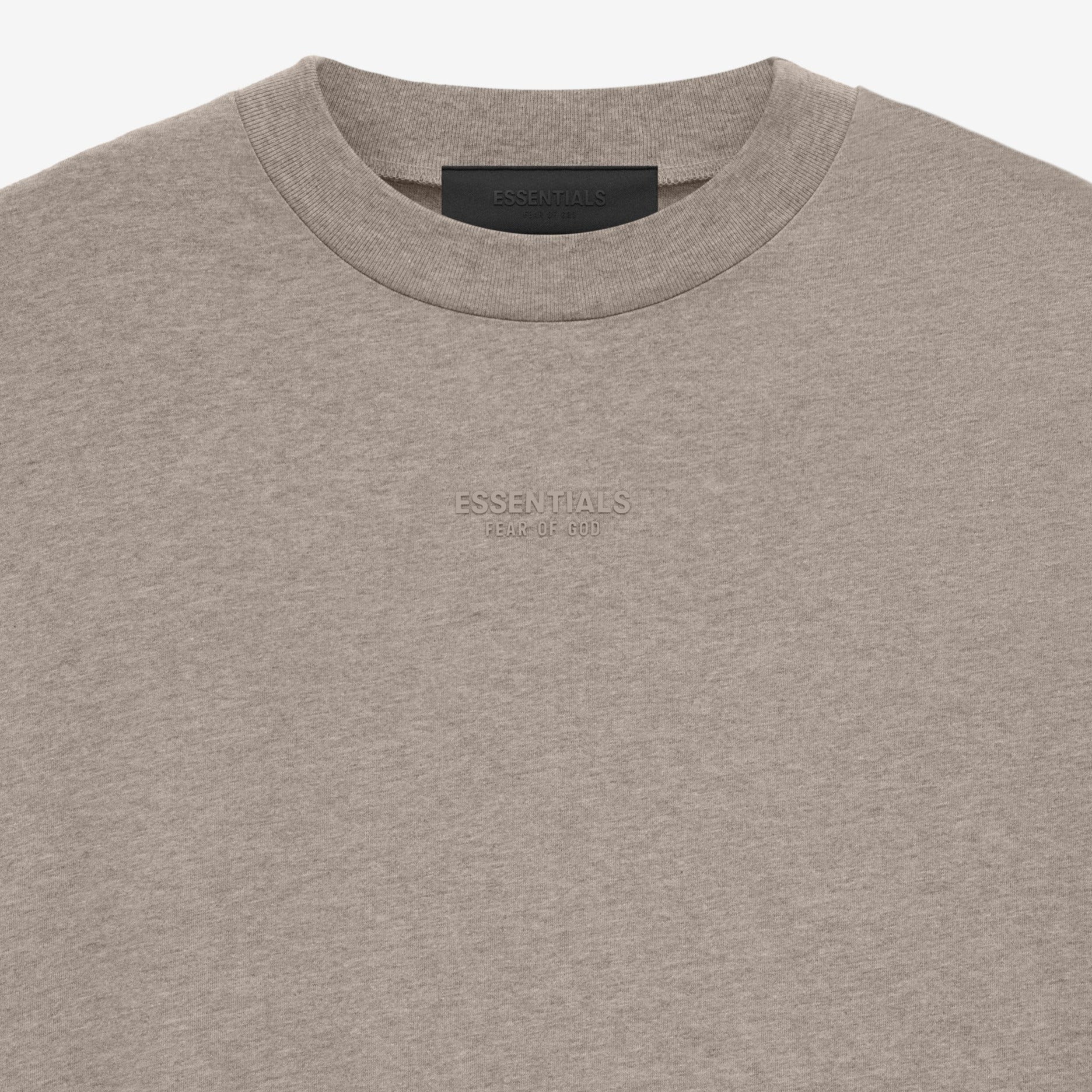 Fear of God Essentials Applique Logo Drop Shoulder Tee Core Heather (Oversized)