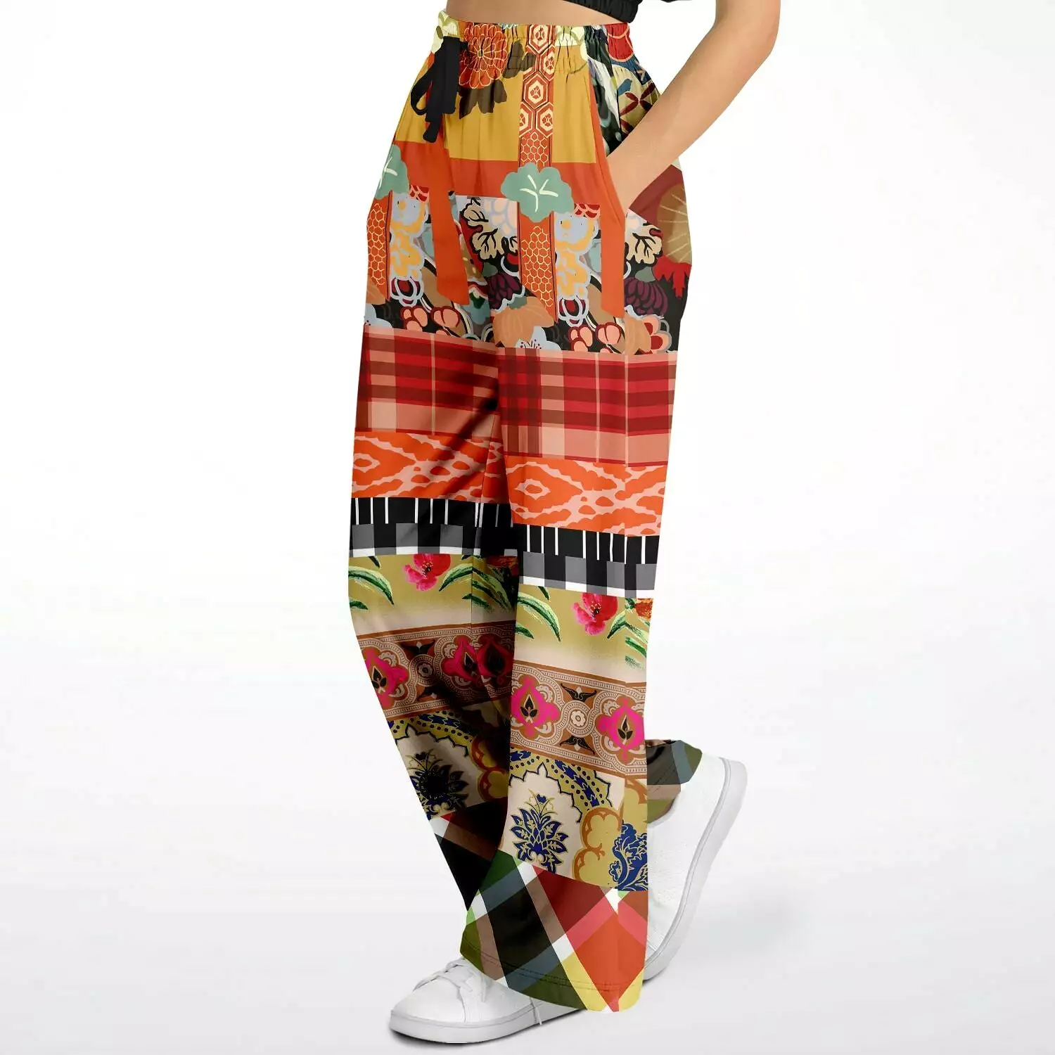 Flowers of Solvang Eco-Poly Stretchy Phat Bellbottoms