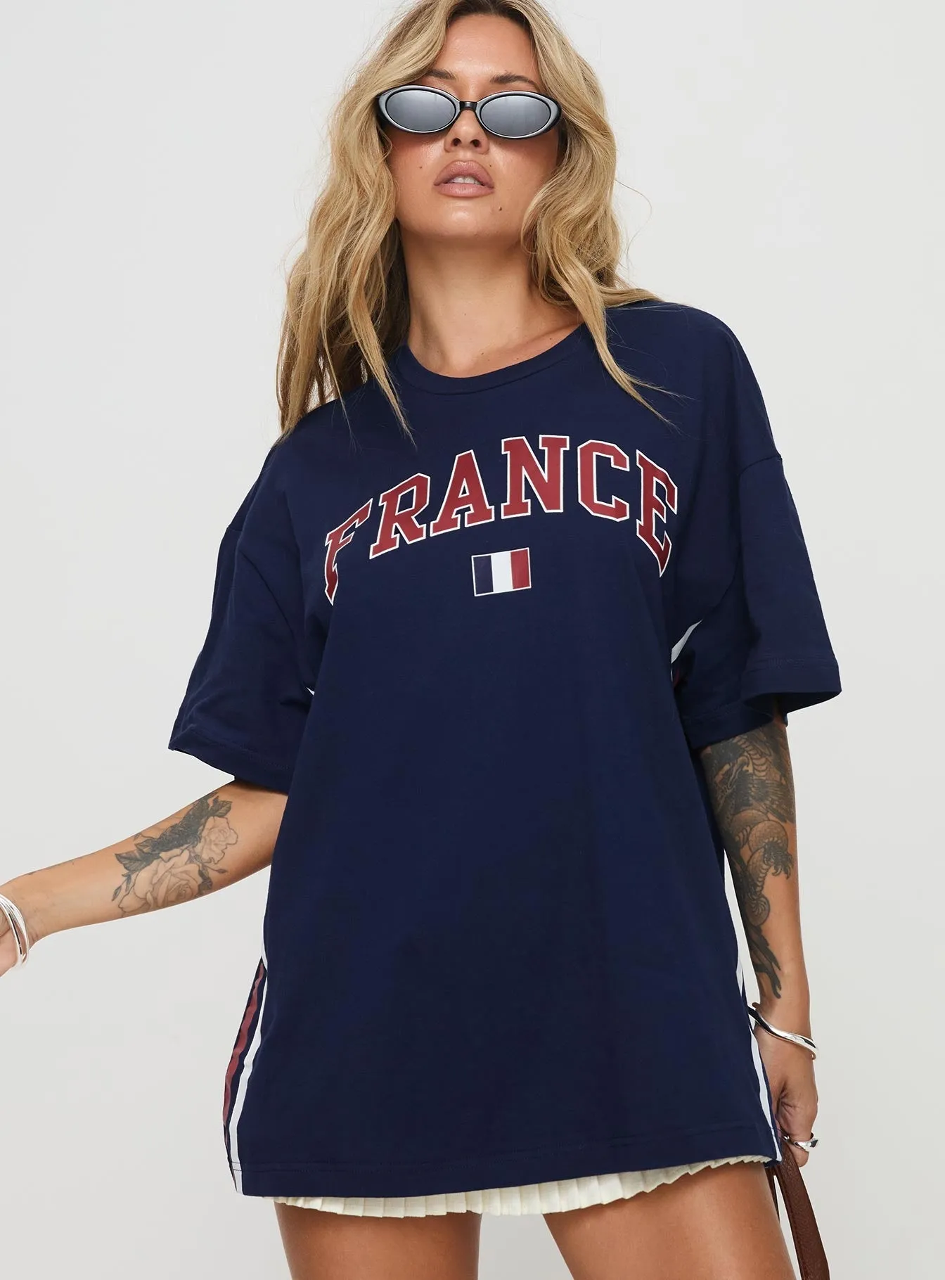 Goal France Oversized Tee Blue