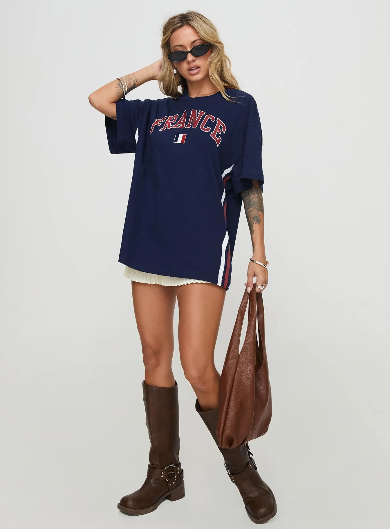 Goal France Oversized Tee Blue