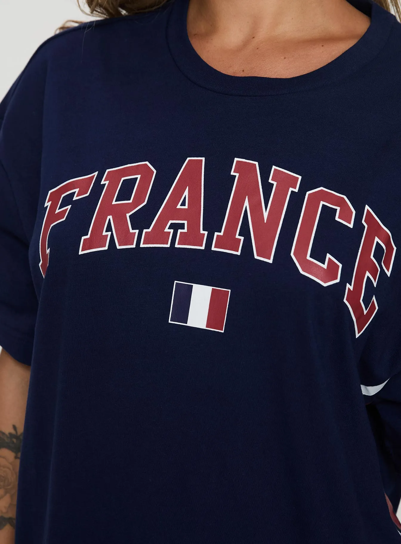 Goal France Oversized Tee Blue