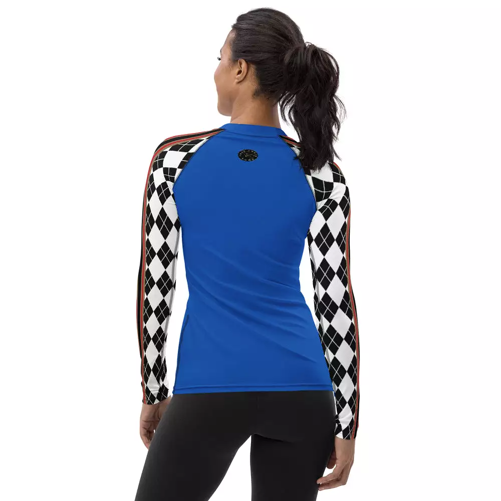 Gold Line Blue Fashion Rashguard Top