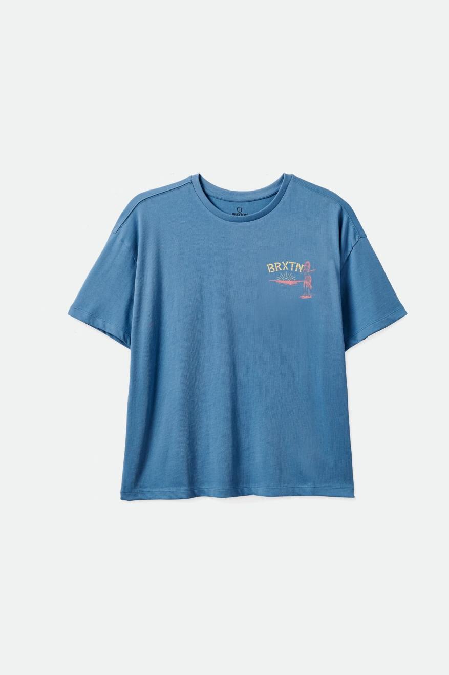 Good Time Oversized Boyfriend Tee - Blue Heaven