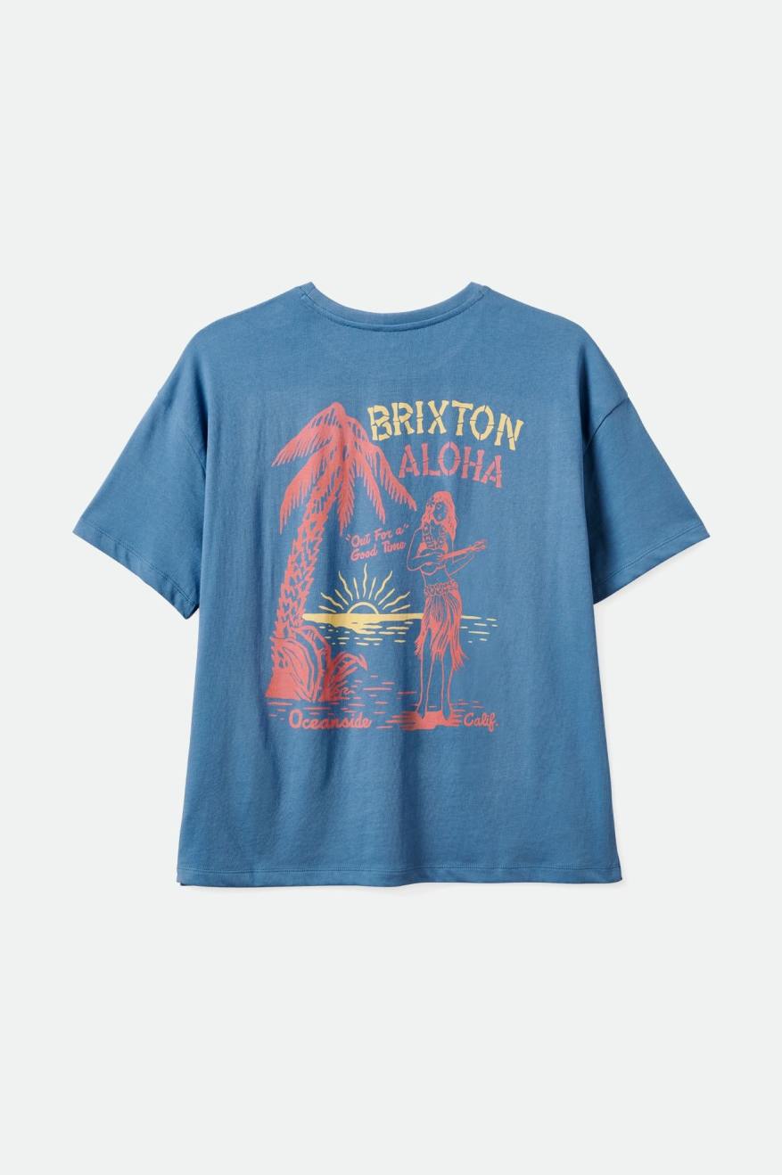 Good Time Oversized Boyfriend Tee - Blue Heaven