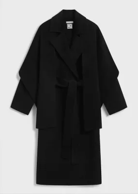 Grand Scarf Coat - Black