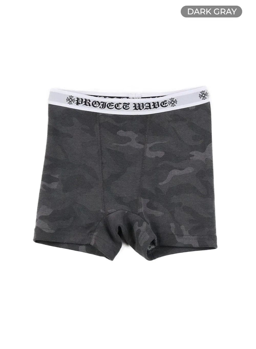 Graphic Lettering Banding Biker Shorts CA416