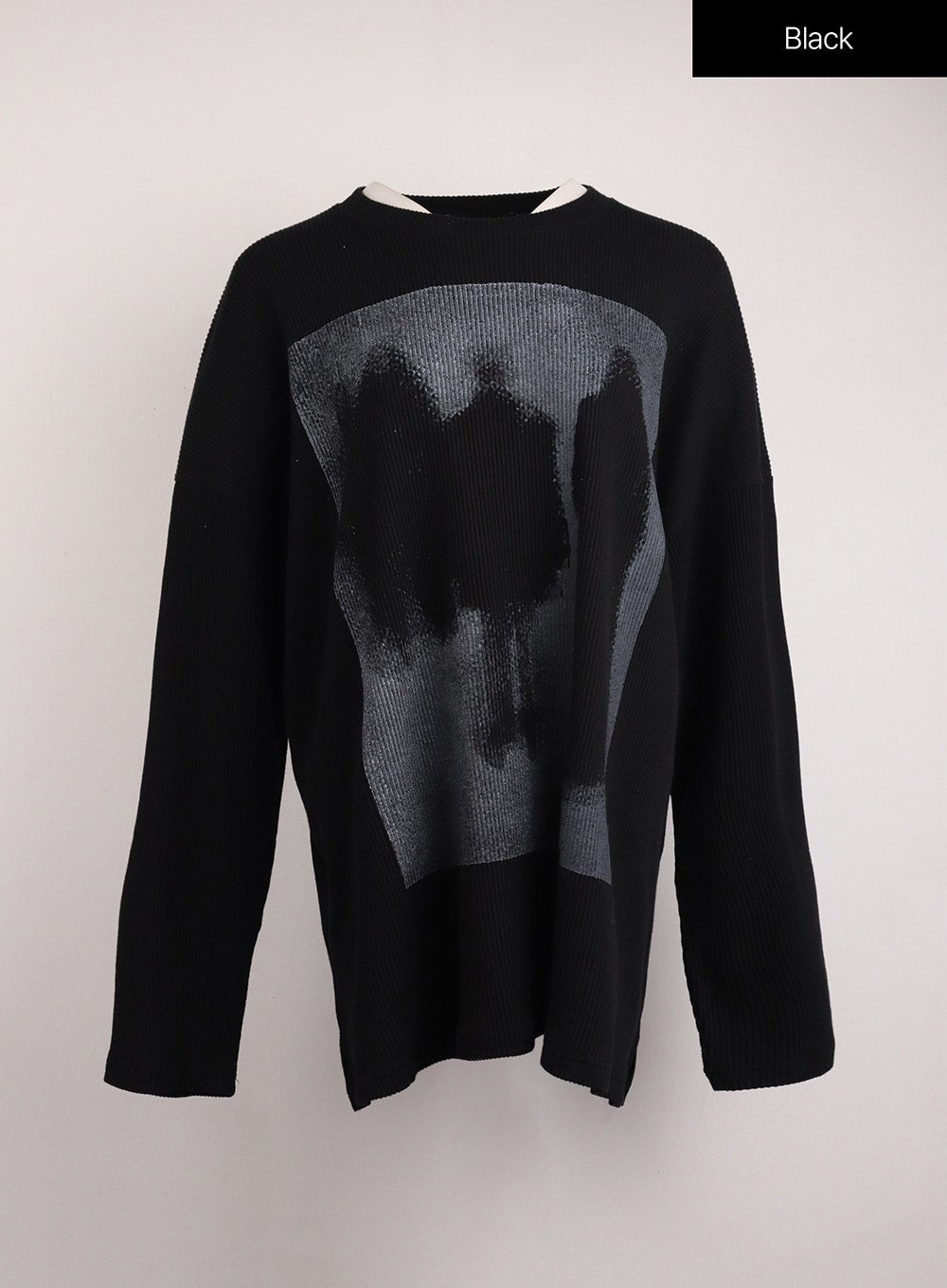 Graphic Oversized Ribbed Tee IJ410