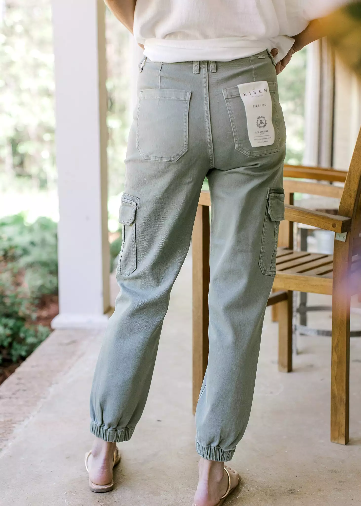 High Rise Sage Cargo Jogger Pant