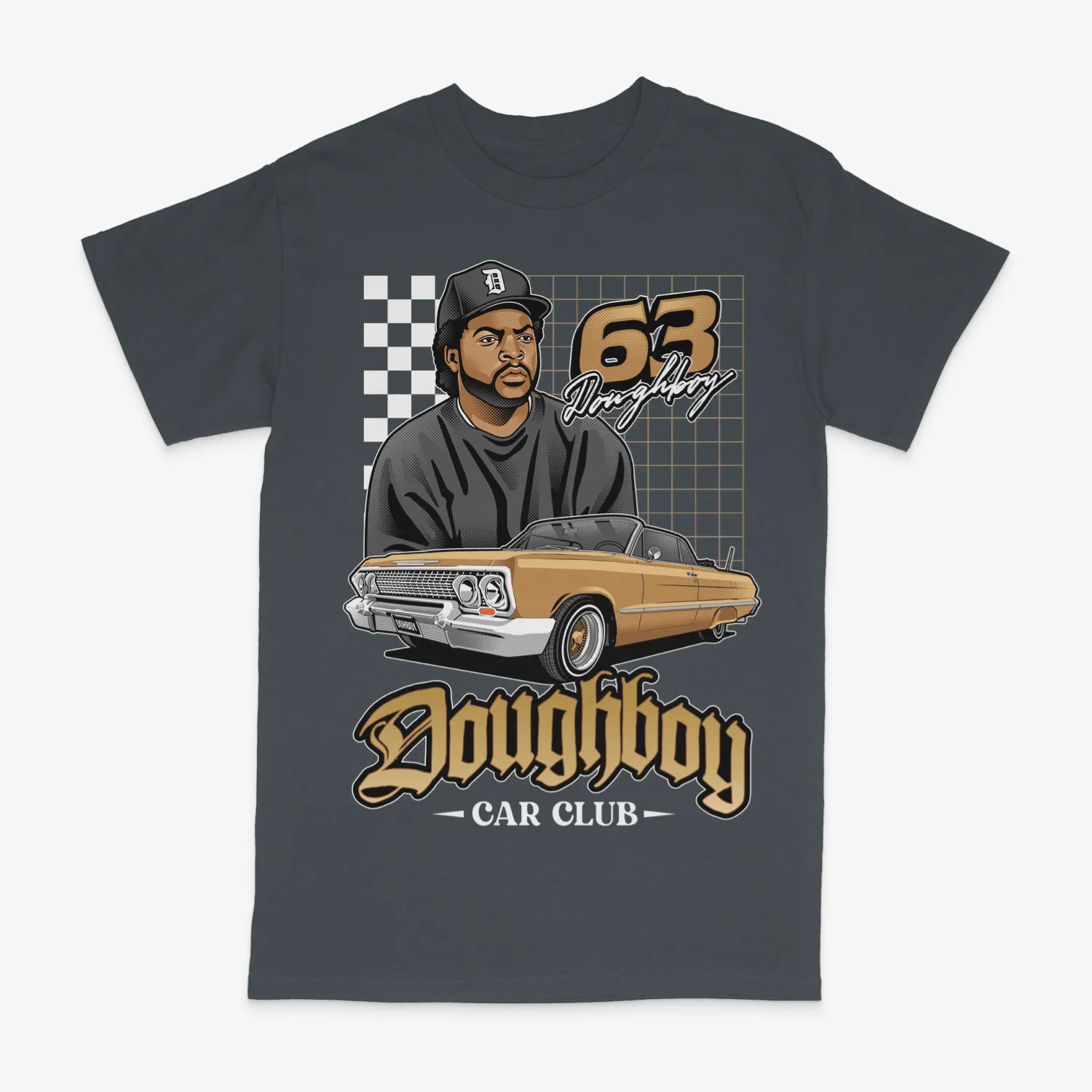 Ice Cube Doughboy Car Club Charcoal Grey Tee