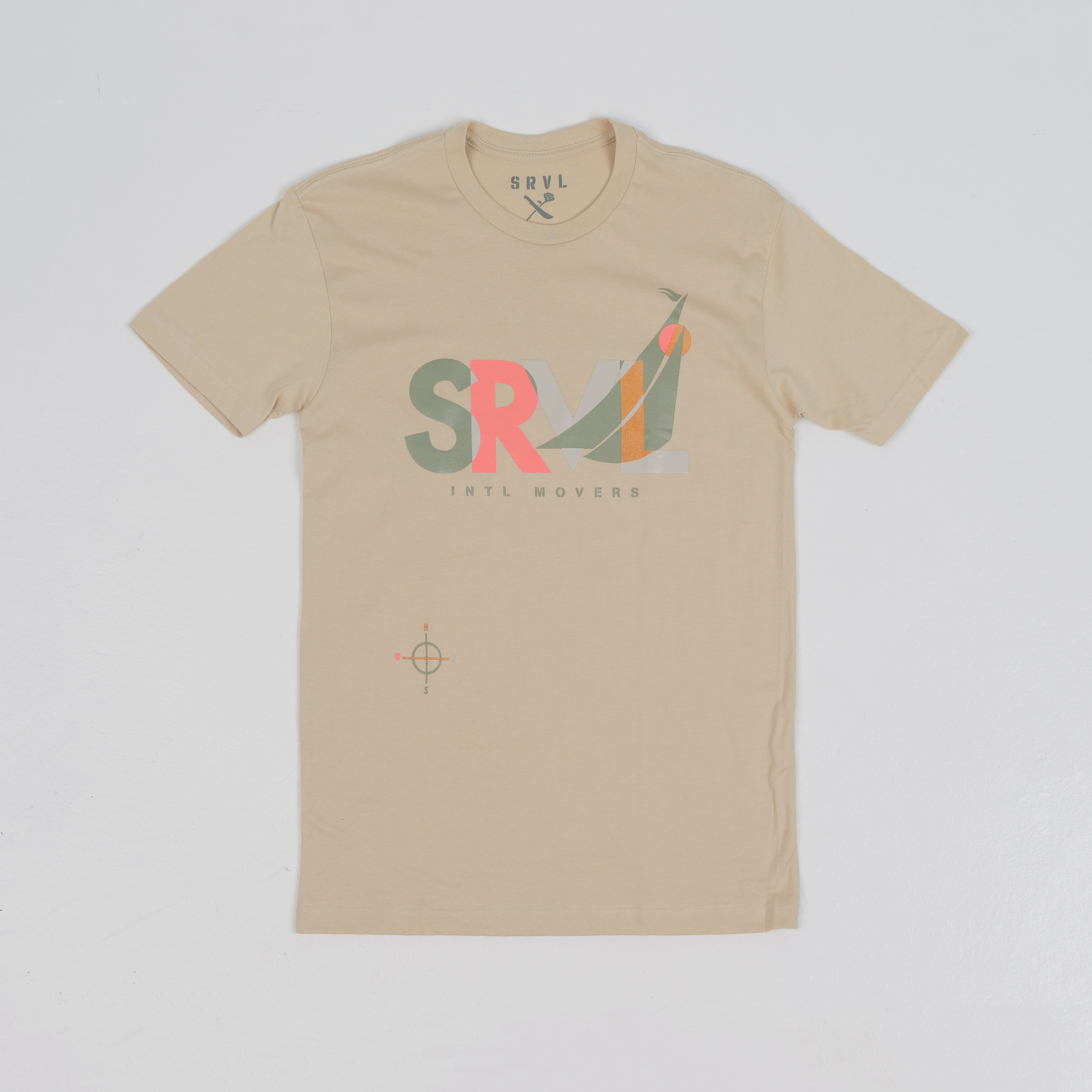 Intl Movers Tee Natural/Pink/Olive