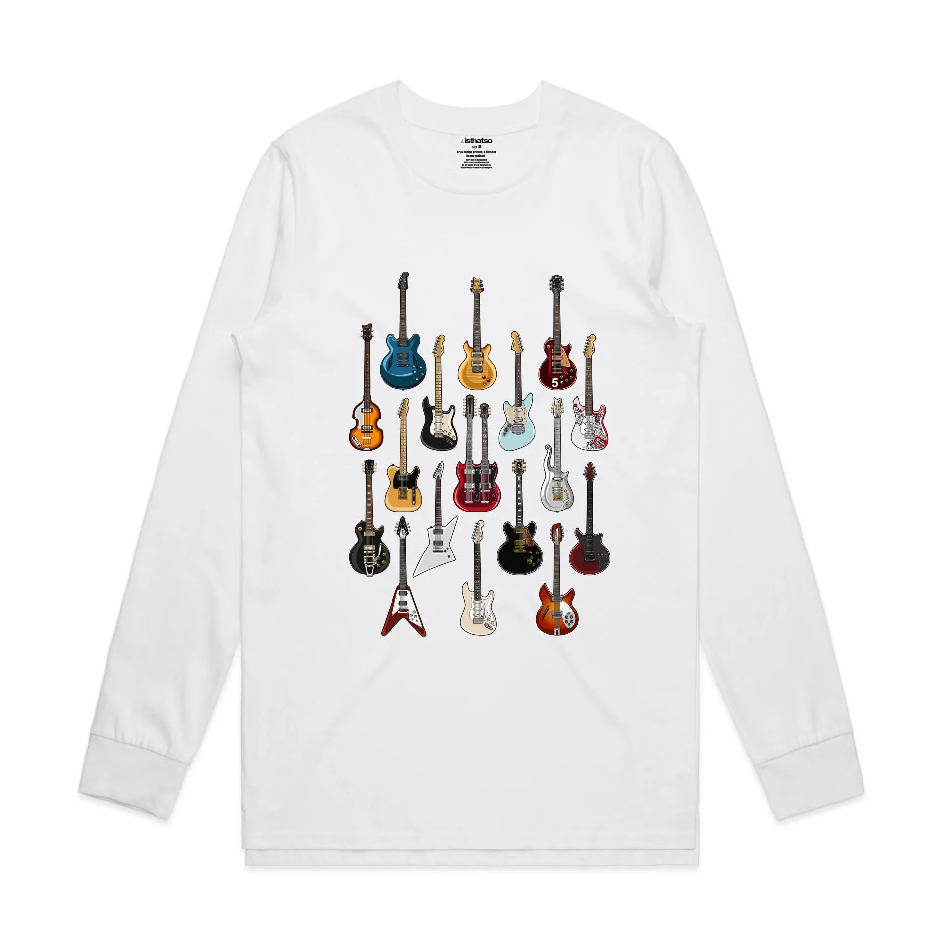 Isthatso Cotton Graphic Long Sleeved Tee -  Famous Guitars