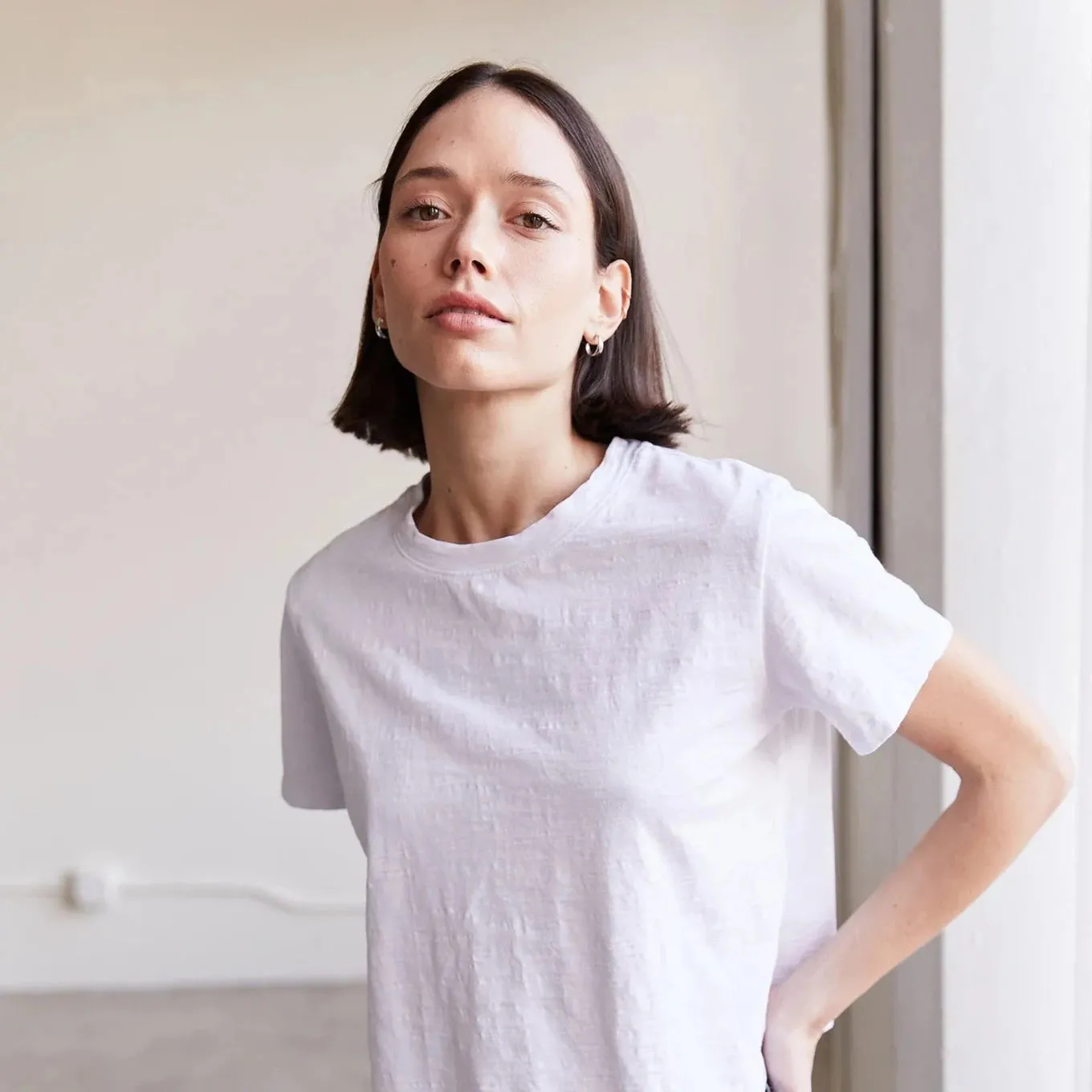 It Is Well | Boxy Cotton Crop Tee in Salt