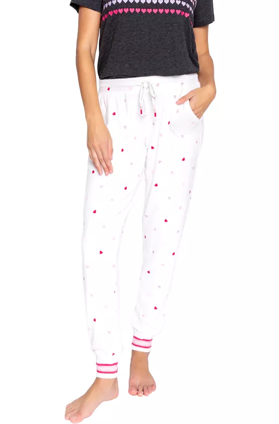 Ivory Feelin' Loved Mini Hearts Jogger Sweatpants