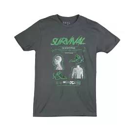 MAKE A DECISION TEE CHARCOAL/GREEN