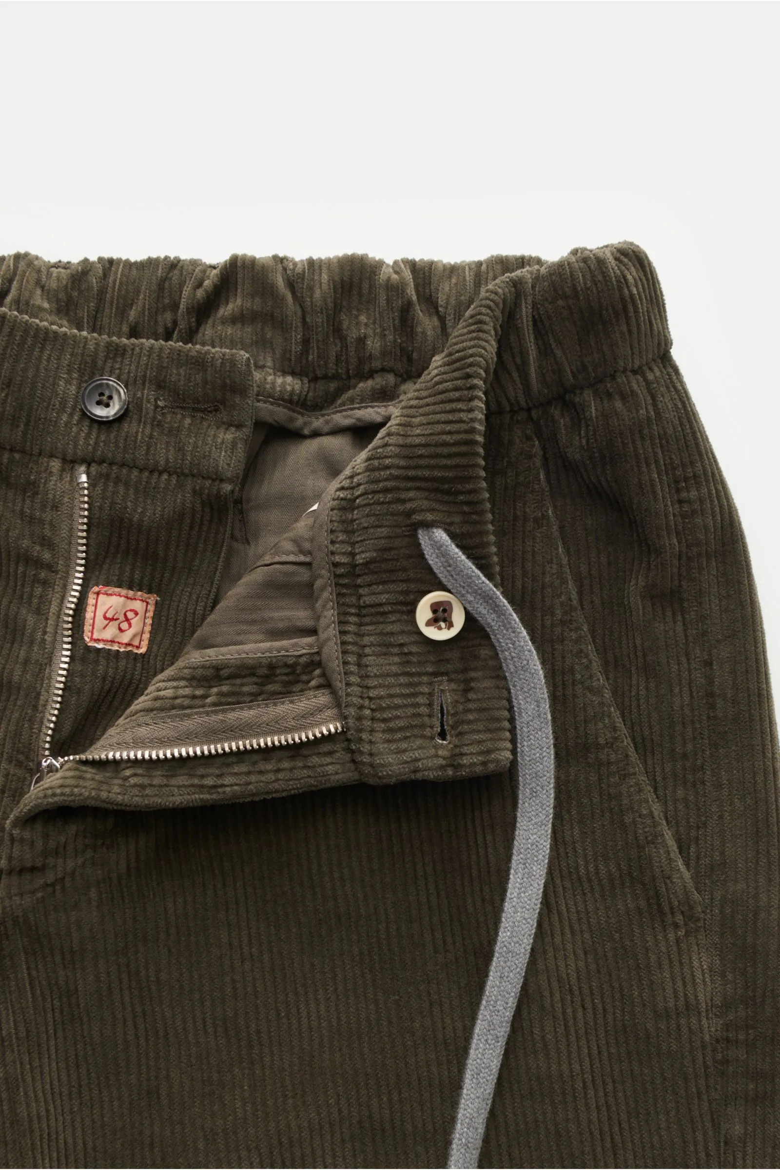 MARCO PESCAROLO corduroy jogger pants 'Manu' dark olive