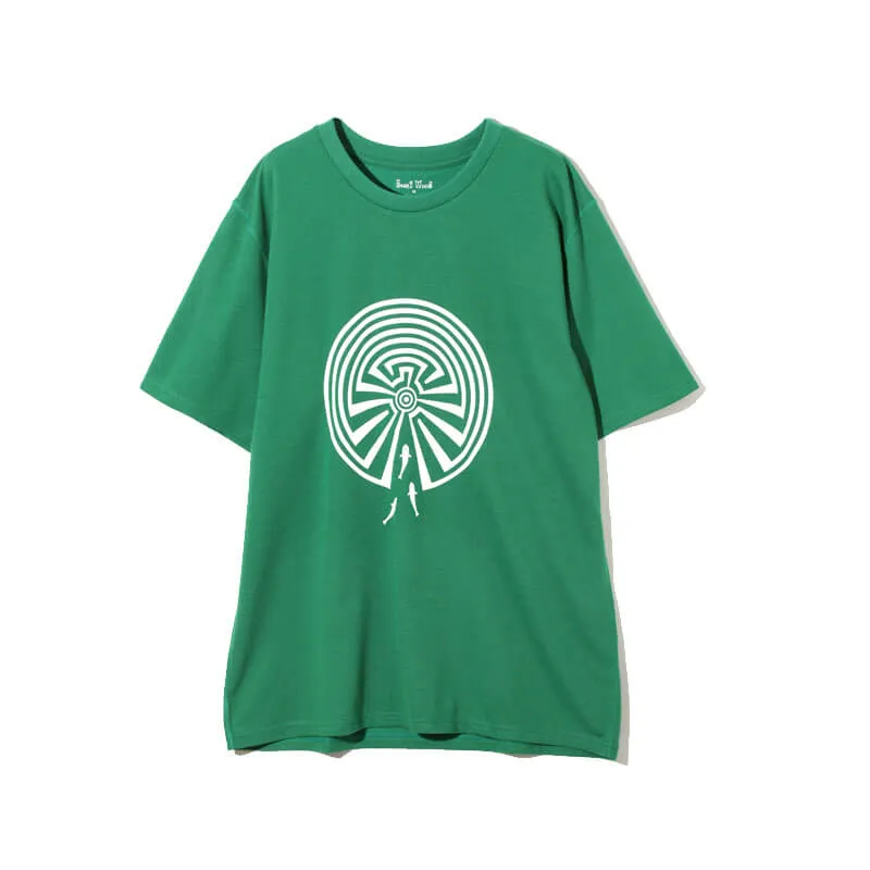 Maze Crew Neck Tee - Green