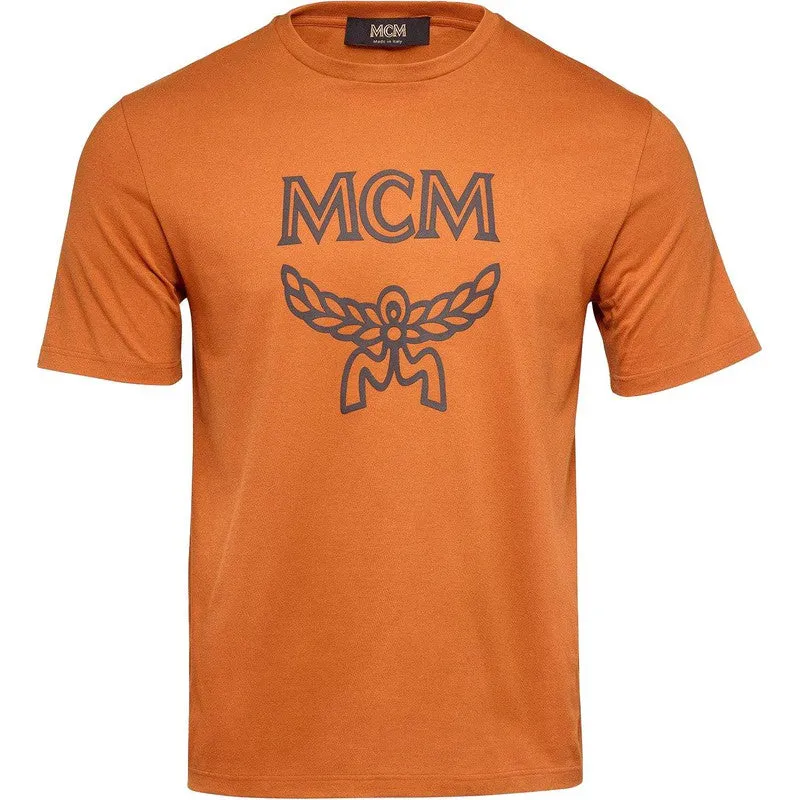 Men's MCM Classic Crewneck Cotton Tee, Cognac