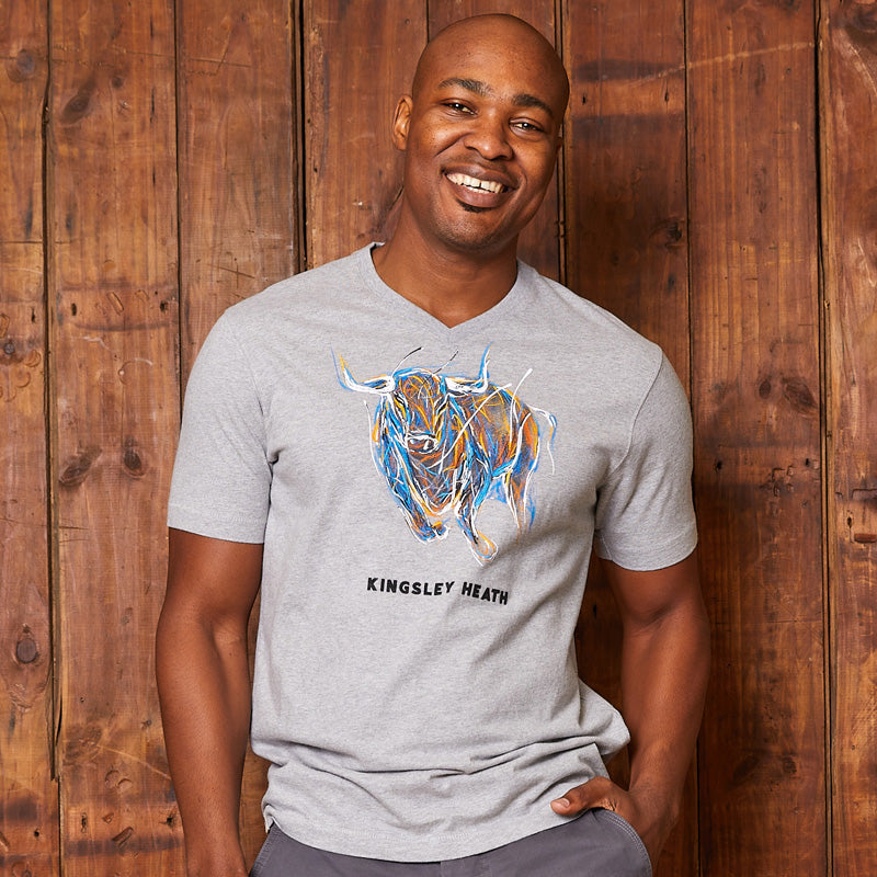 Mercury Charging Bull V-Neck Tee Vervet