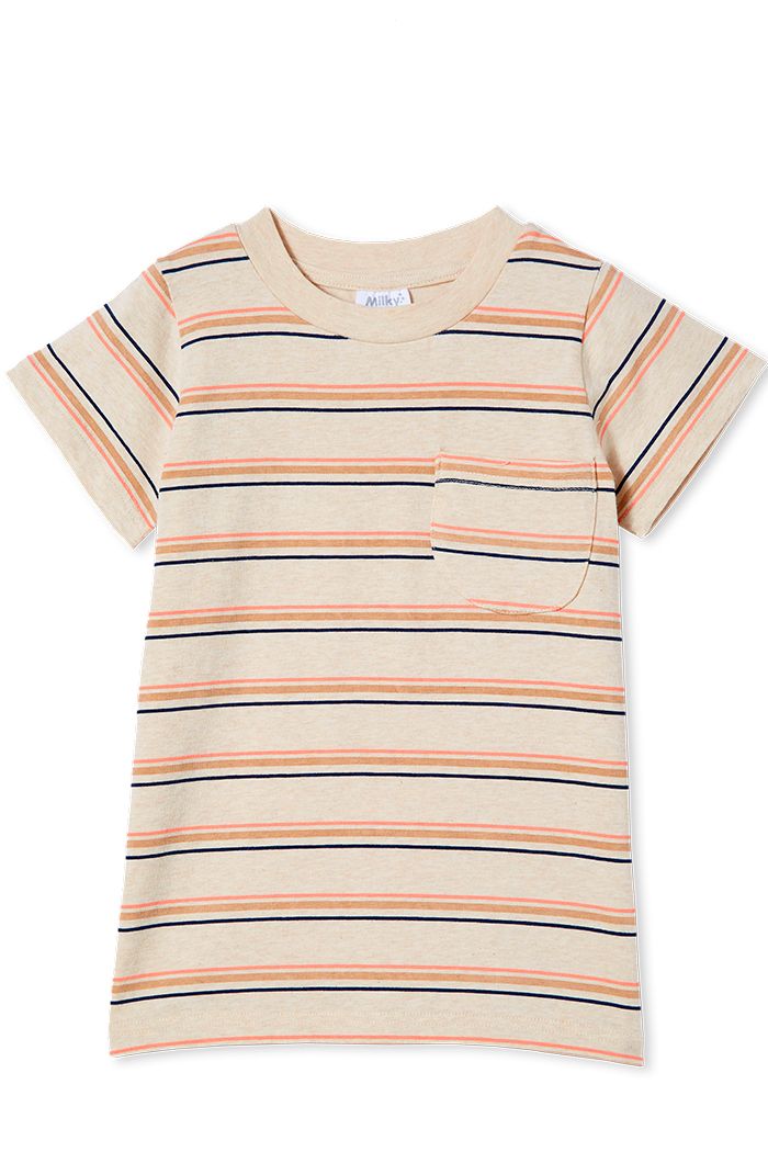 Milky Natural Stripe Tee