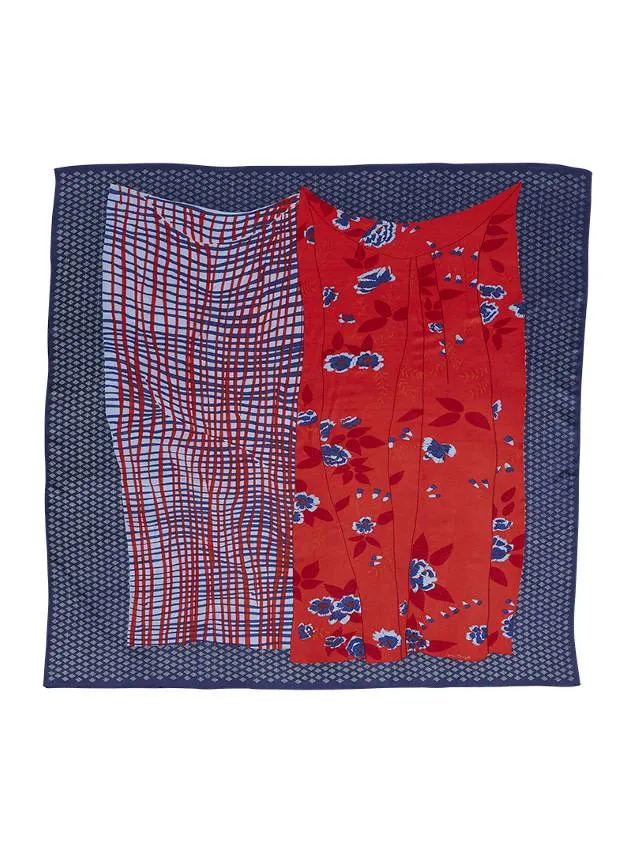 Mogador Square Scarf Red 