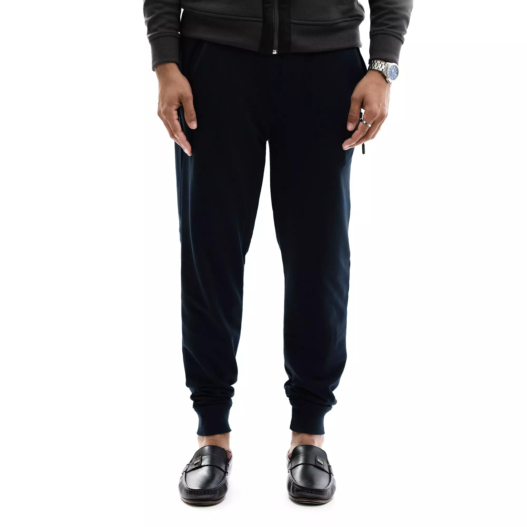 Navy Slim-Fit Jogger Pants