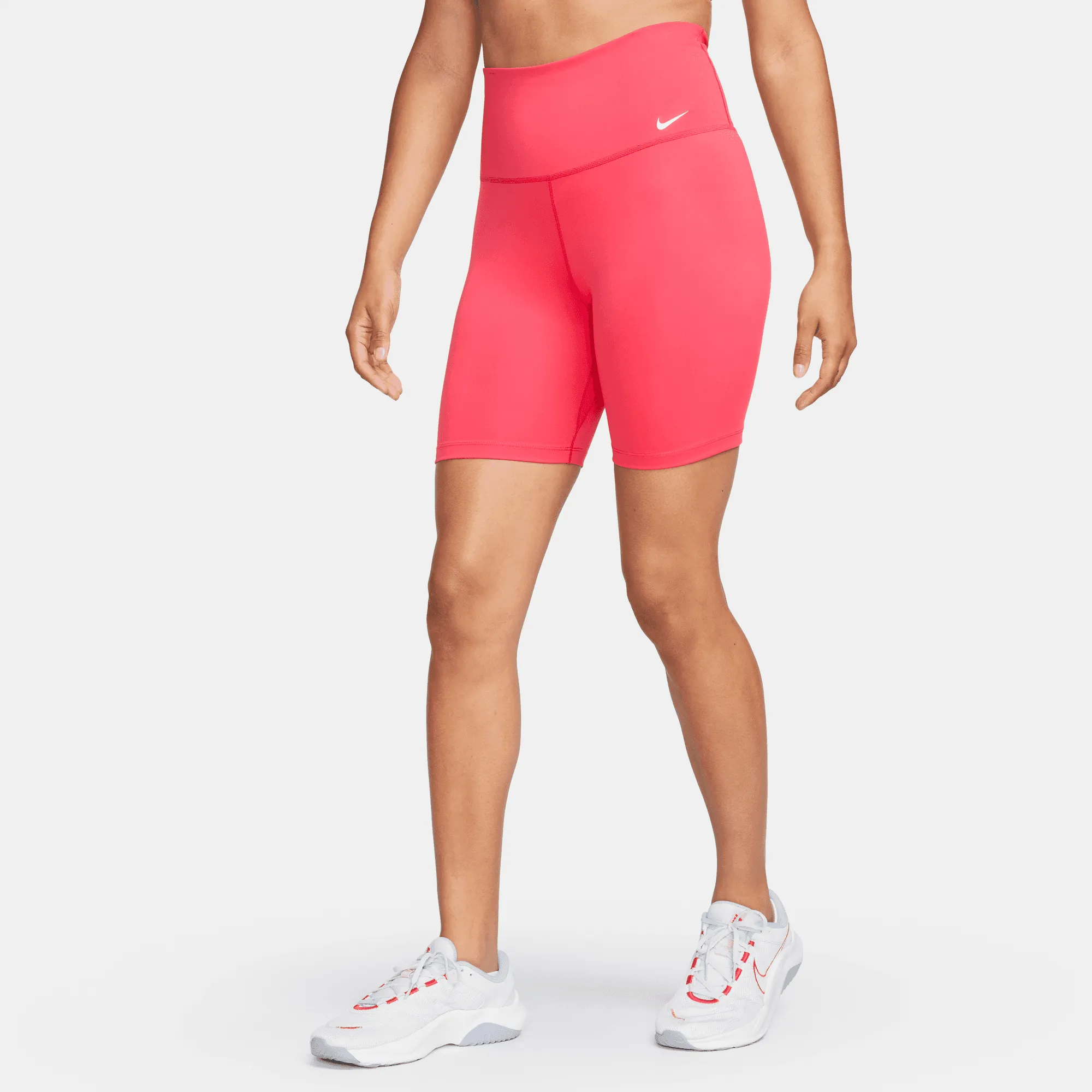 Nike Dri-FIT One Women's Pink High-Waisted 7-Inch Biker Shorts