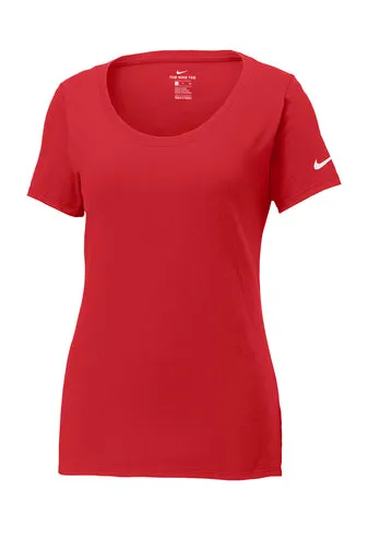 Nike Ladies Dri-FIT Cotton/Poly Scoop Neck Tee W/ LOGO LEFT CHEST