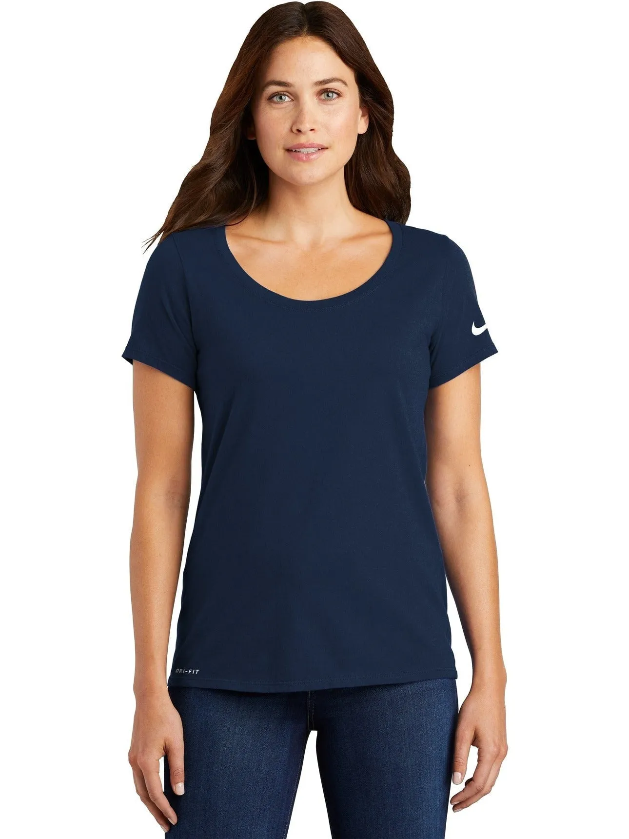 NIKE Ladies Dri-FIT Cotton/Poly Scoop Neck Tee