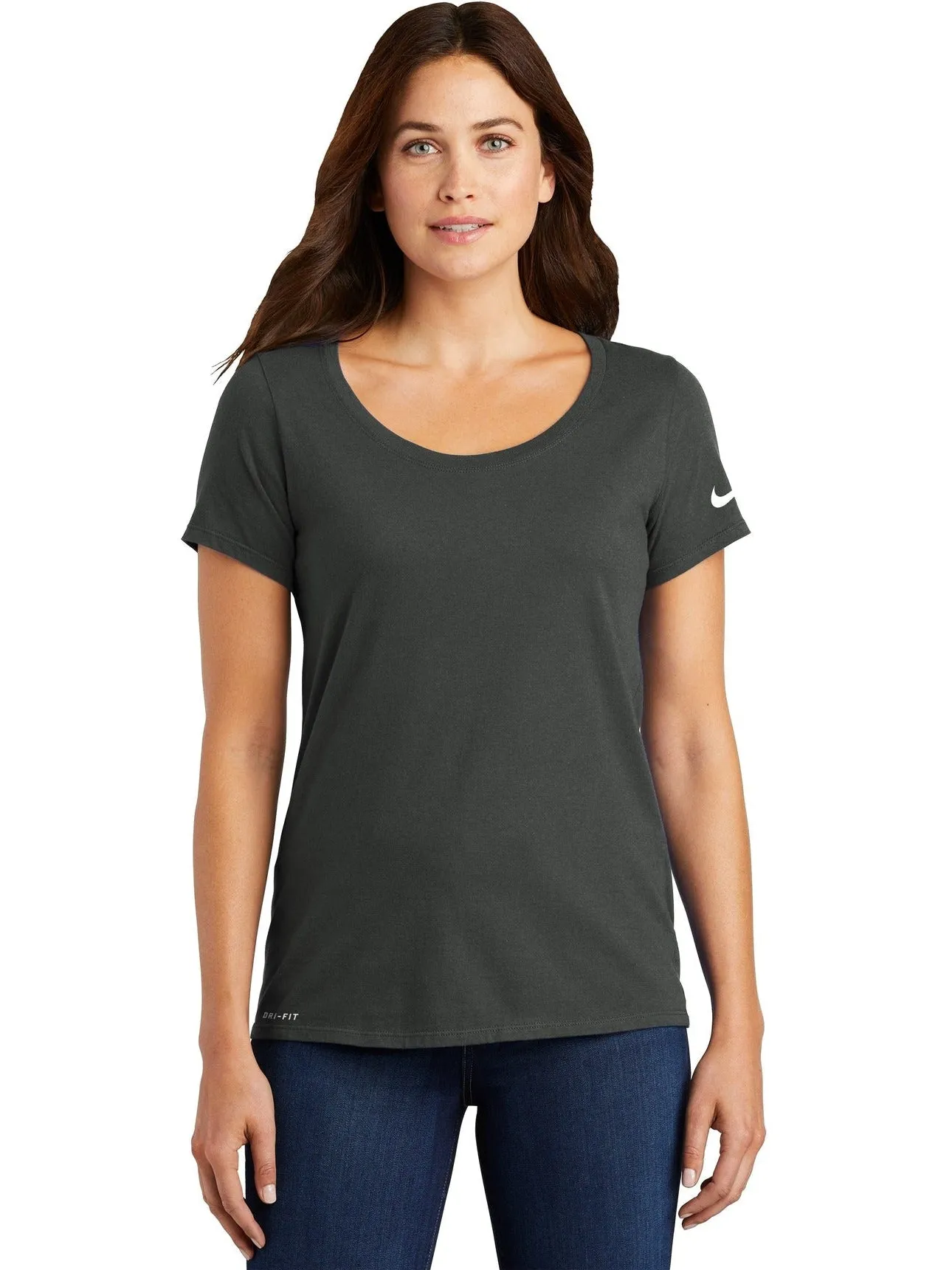 NIKE Ladies Dri-FIT Cotton/Poly Scoop Neck Tee