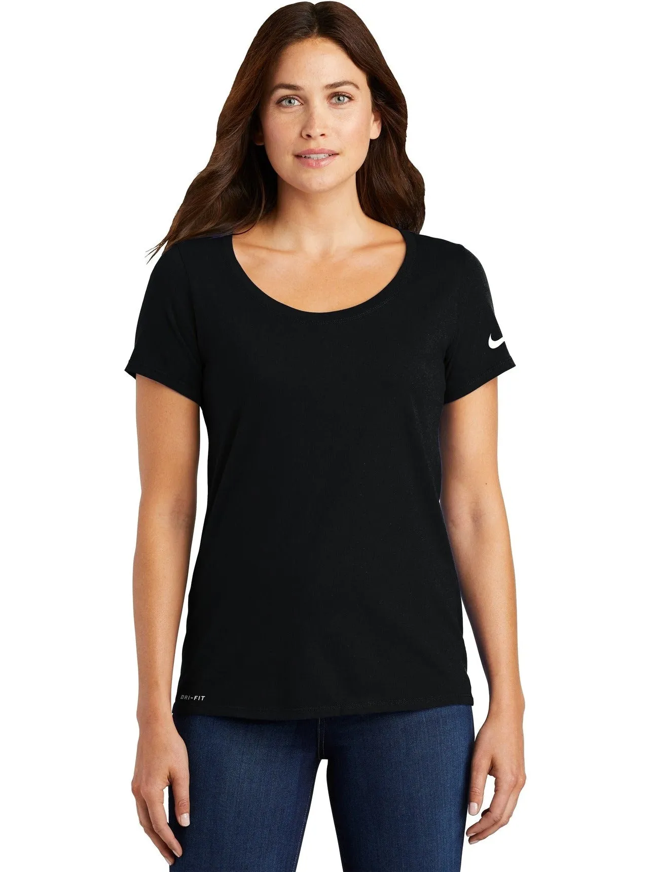 NIKE Ladies Dri-FIT Cotton/Poly Scoop Neck Tee