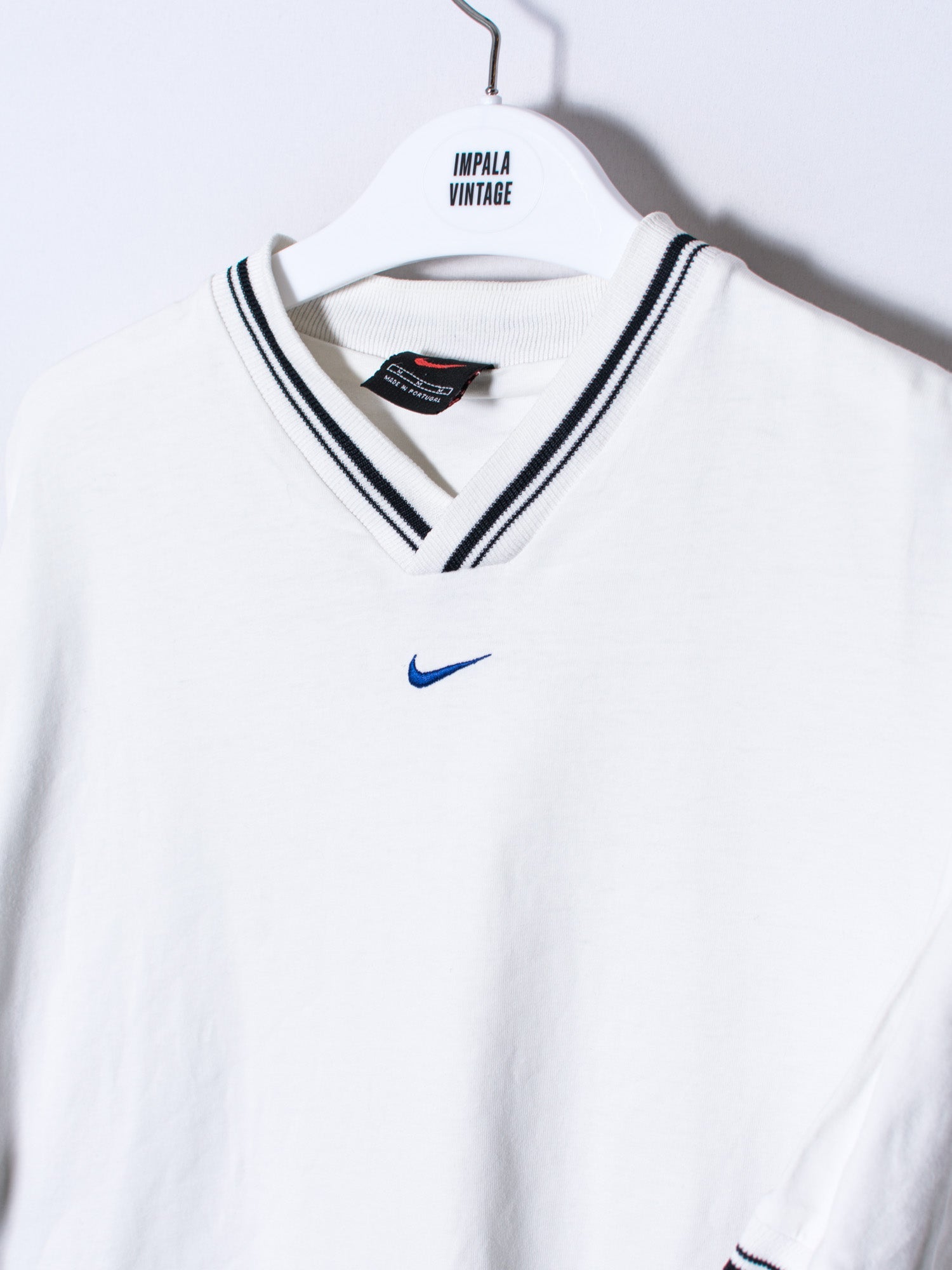 Nike White V-Neck Retro Tee