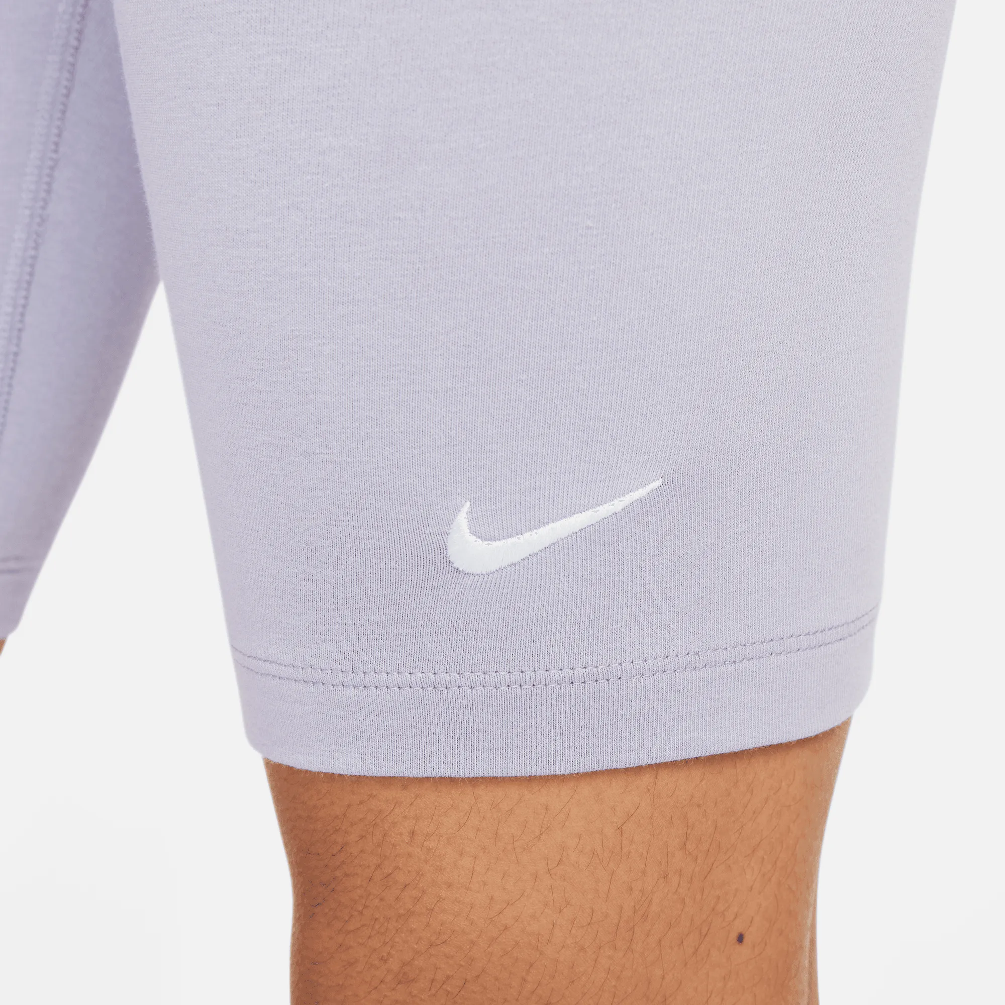 Nike Women's Sportswear Essential Purple Mid-Rise Biker Shorts