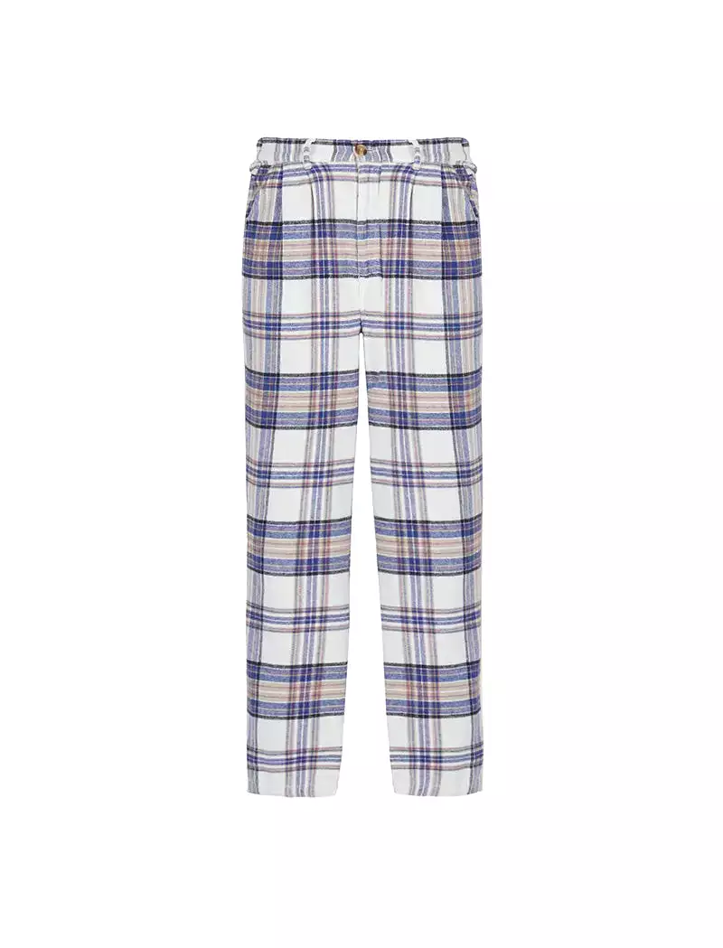 Obey Womens Max Plaid Pants Unbleached Multi