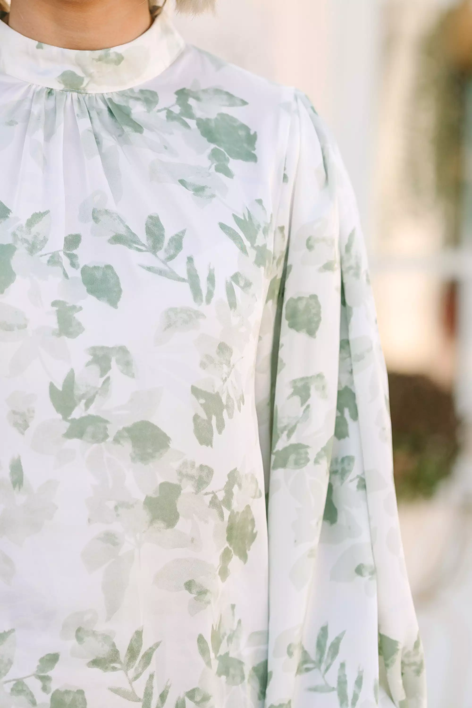 On My Mind Green Floral Blouse