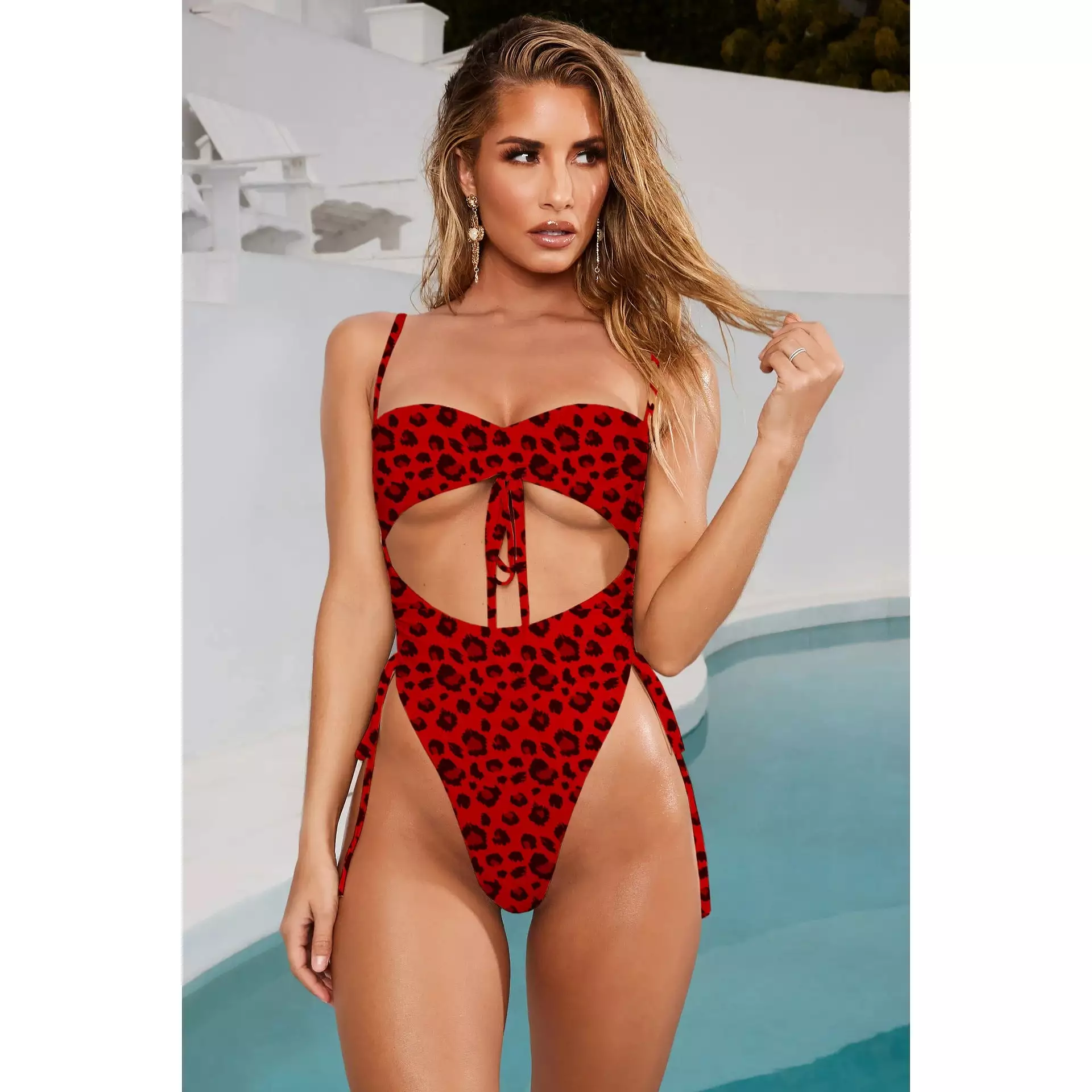 One-piece bandage swimsuit sports bikini