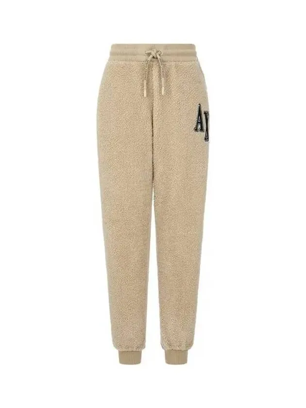 Overseas Station Season Big Chance 8 18 Women s Logo Patch Fleece Jogger Pants Beige 271391