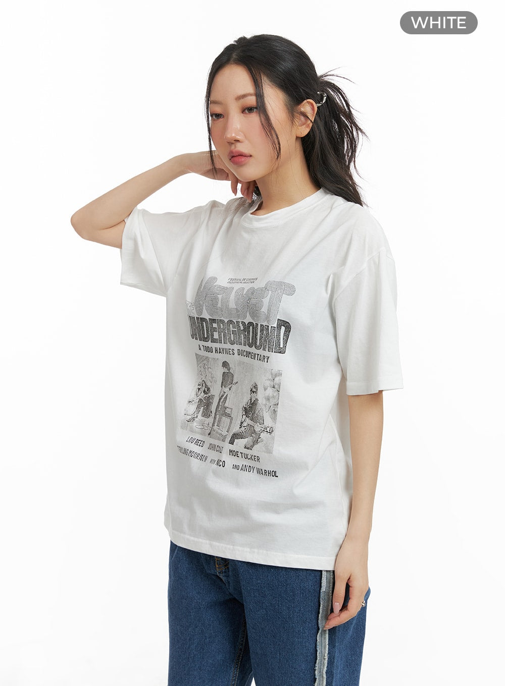 Oversized Cotton Graphic Tee CM425