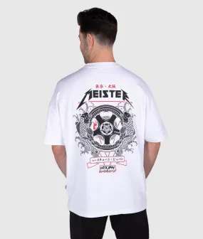 Oversized Meister Tattoo Tee - White