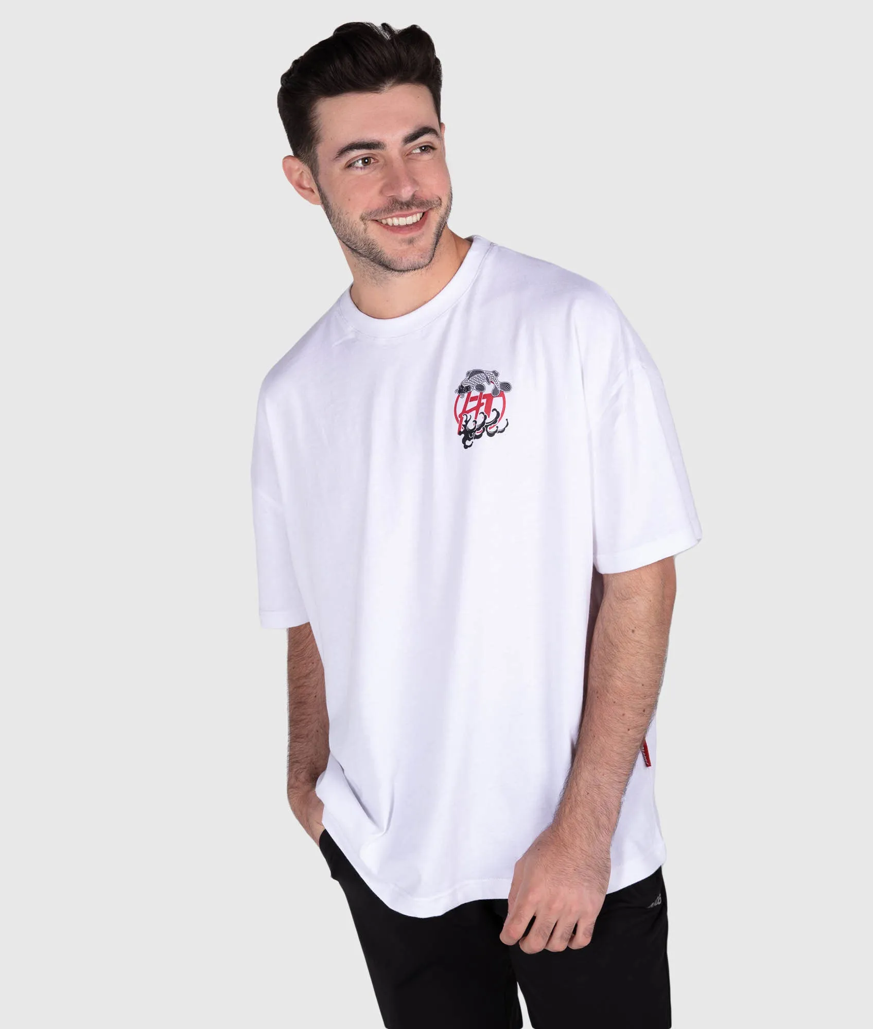 Oversized Meister Tattoo Tee - White