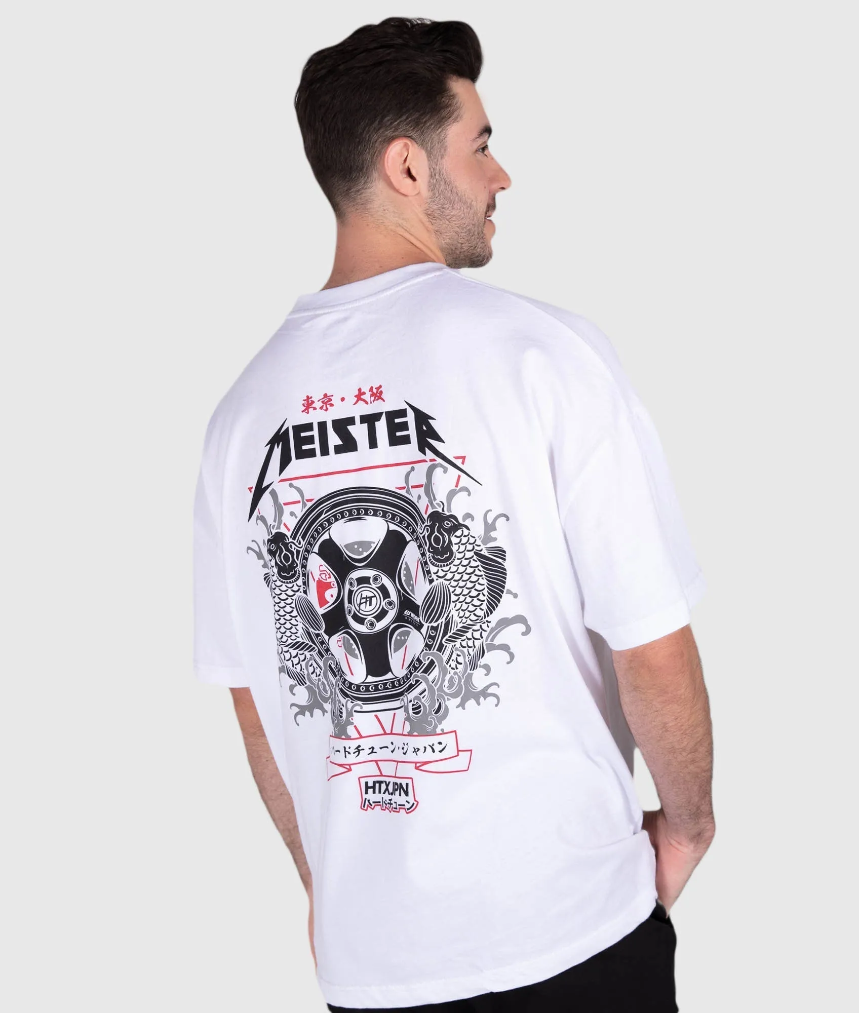 Oversized Meister Tattoo Tee - White