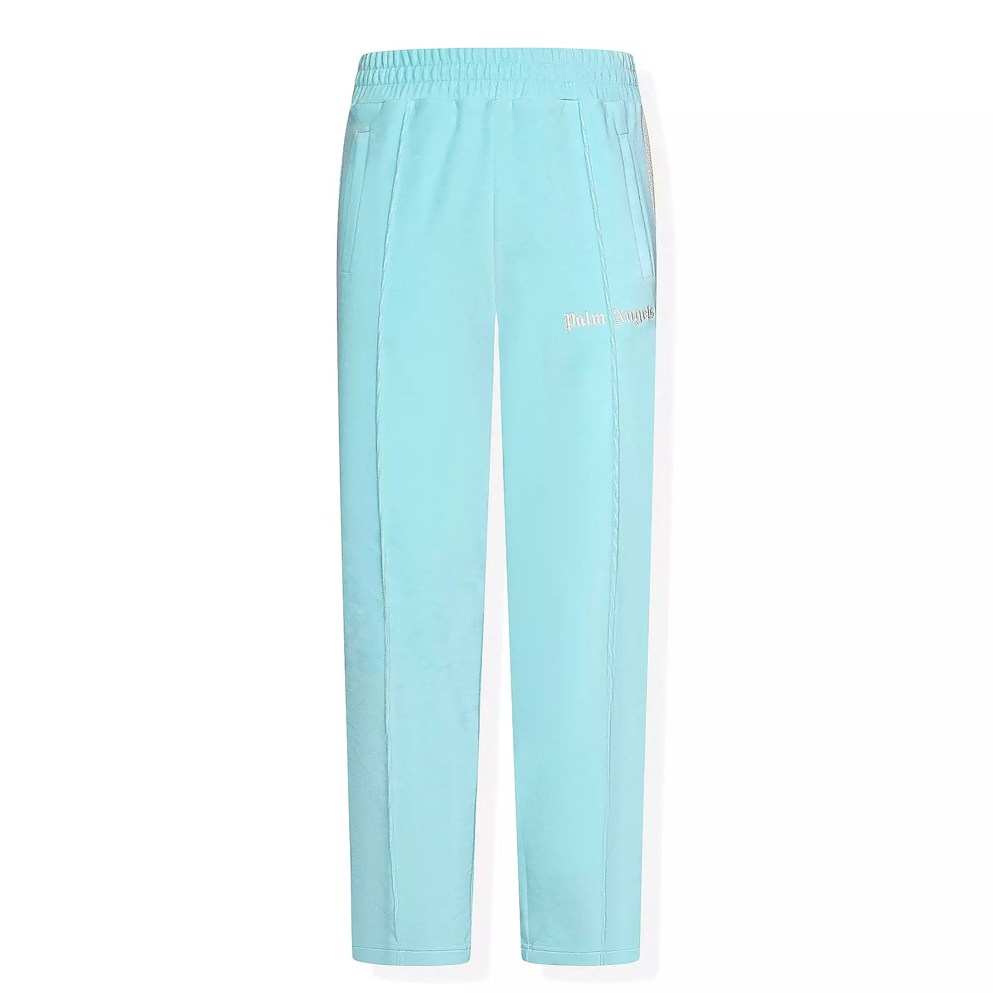 Palm Angels Chenille Striped Light Blue Track Pants