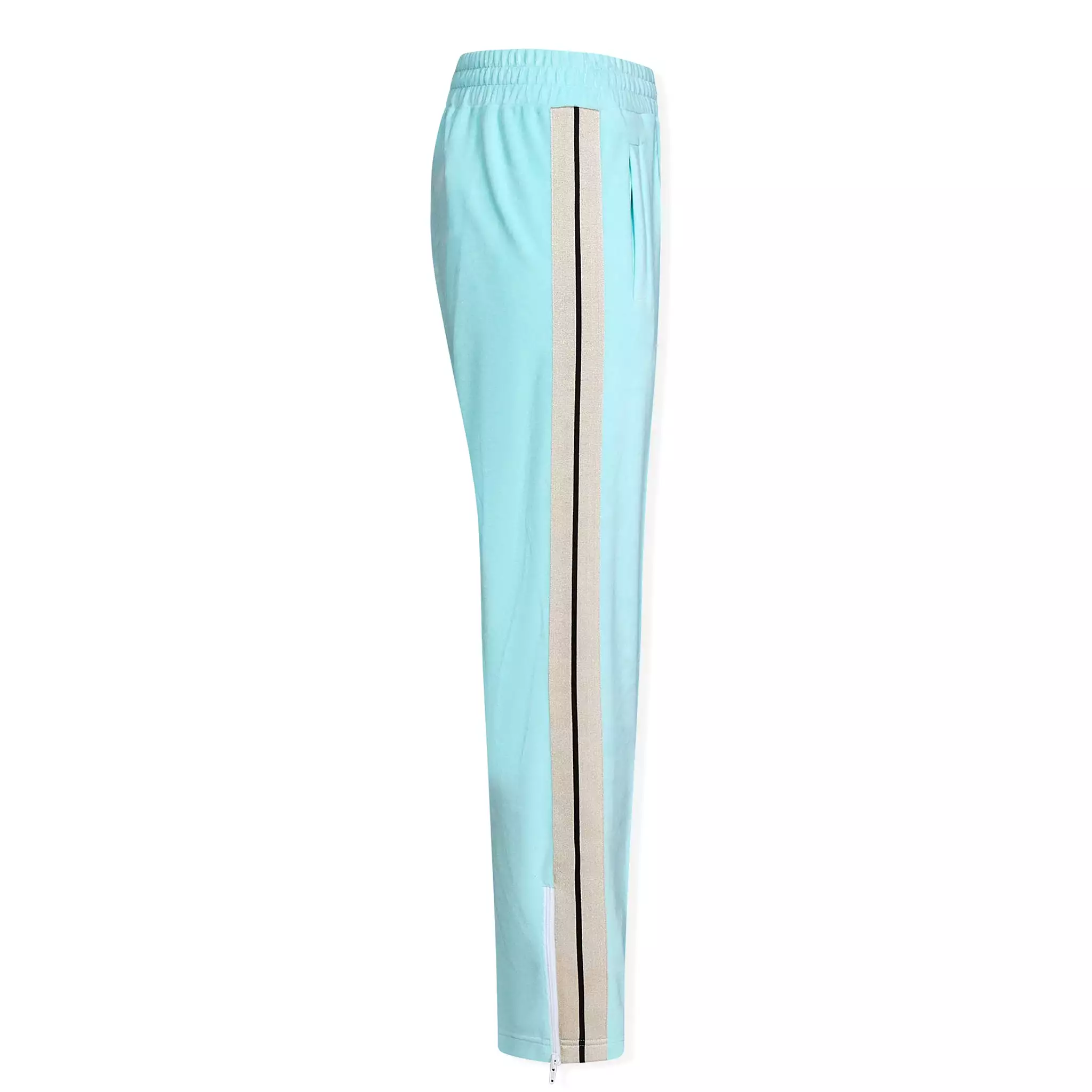 Palm Angels Chenille Striped Light Blue Track Pants