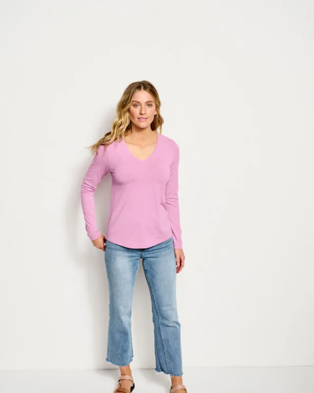 Perfect Relaxed V-Neck Long-Sleeved Tee