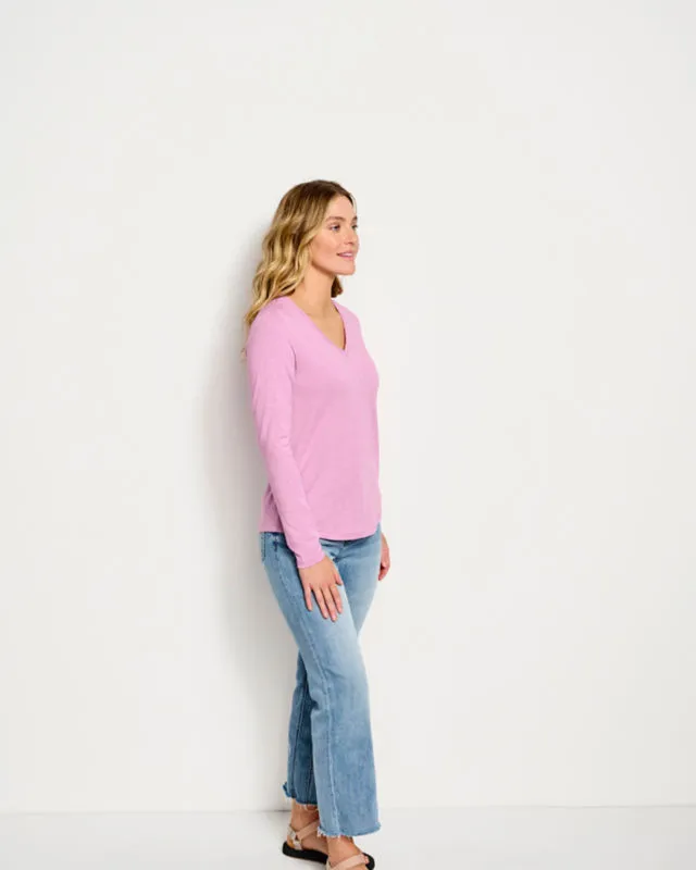 Perfect Relaxed V-Neck Long-Sleeved Tee