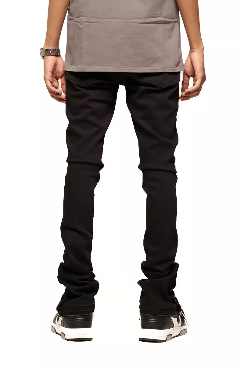 Pheelings EMOTIONALLY DRIVEN FLARE STACK DENIM (JET BLACK)