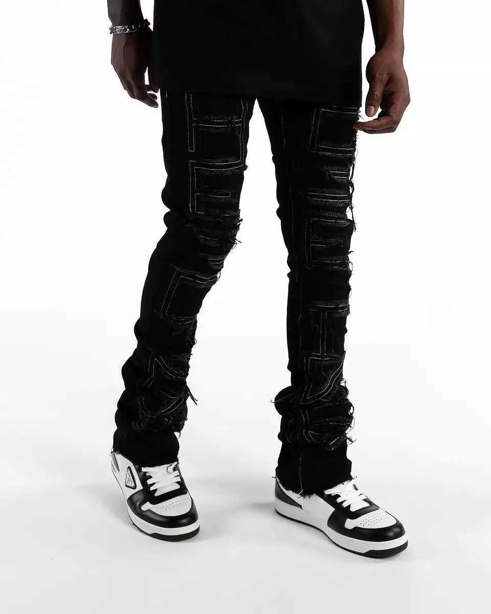 Pheelings Inspired By FLARE STACK DENIM (BLACK)