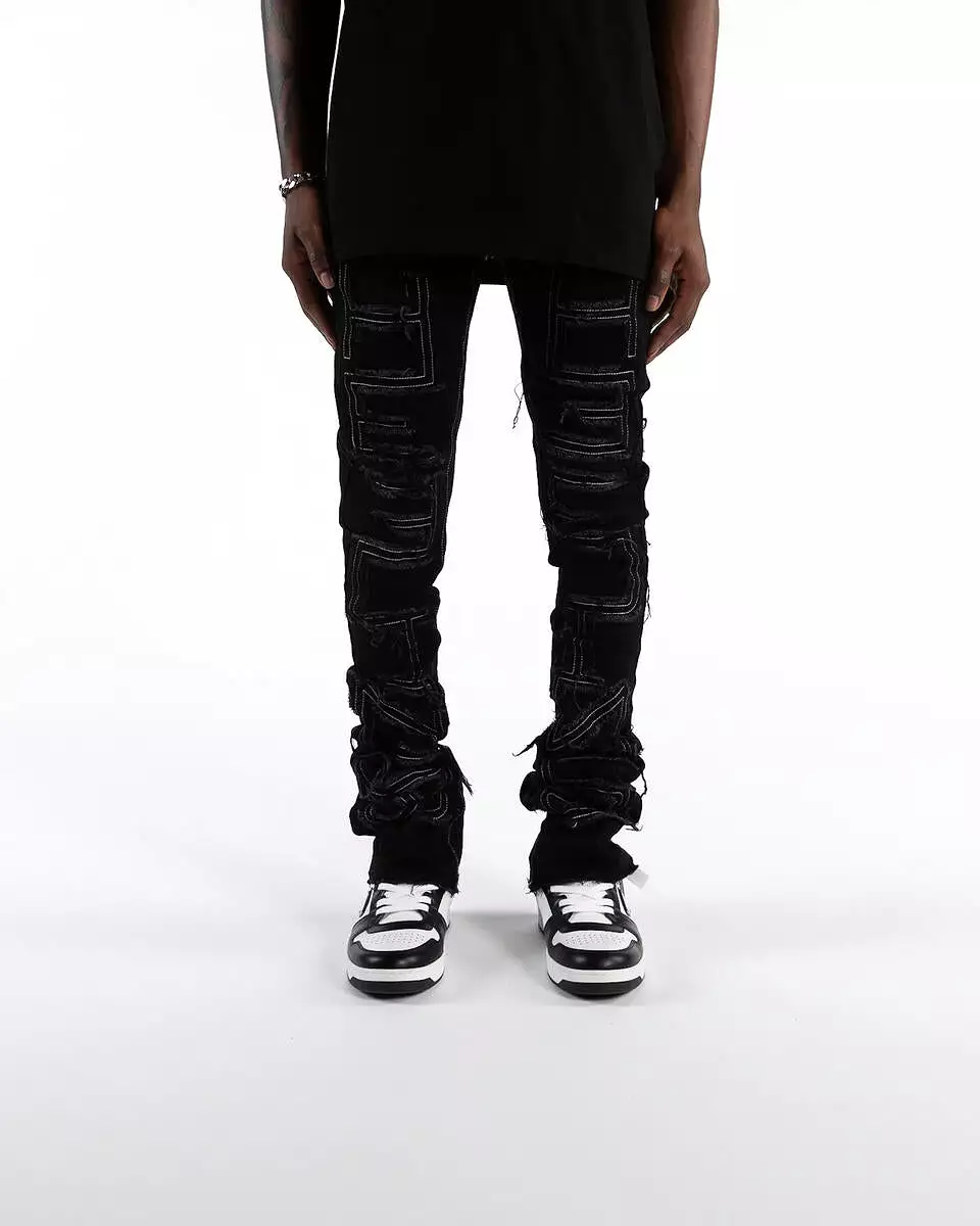 Pheelings Inspired By FLARE STACK DENIM (BLACK)